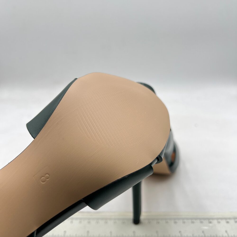 Pazzion Green Sexy Open Toe Slip On Stiletto Heeled Two Pieces Sandals - Picture 6 of 8